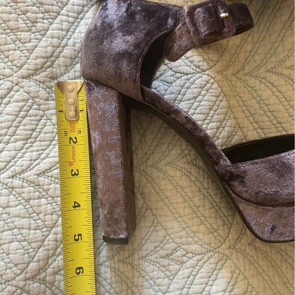 Call it Spring Whimsygoth Crushed Velvet Deep Purple Platform Heel Sz 8.5 - Picture 4 of 12